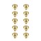 Kadea 1.2" Diameter Brushed Gold Mushroom Knob Multipack (Set of 10)